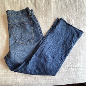 J. Crew Mid-Rise Flare Crop Jeans - Raw Hem - Sz 27 - EUC